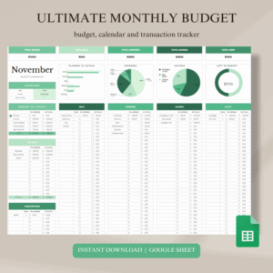 Monthly Budget Spreadsheet – Streamline Your Finances with Ease